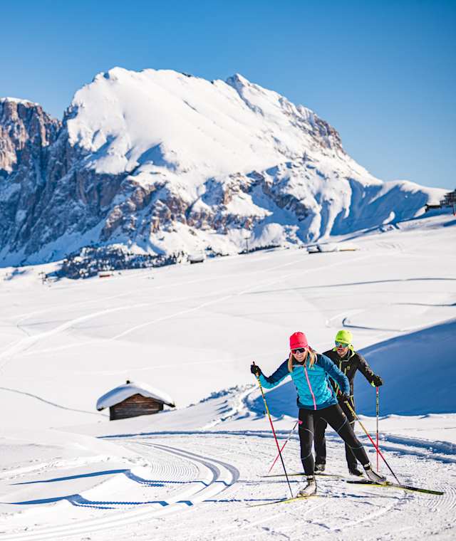 Langlaufvergnügen auf der Seiser Alm