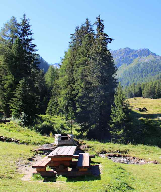 Picknicken vor perfekter Bergkulisse