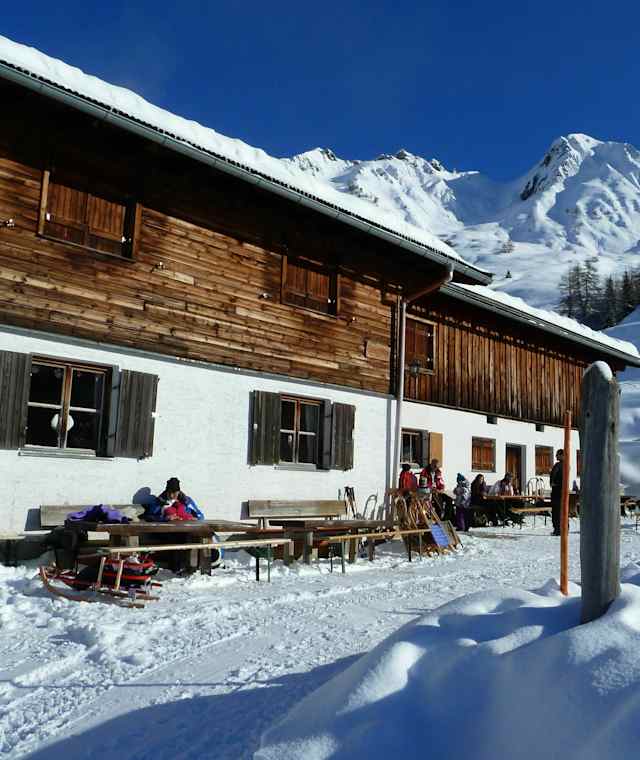 Die Stöcklalm - im Winter aber leider nicht geöffnet