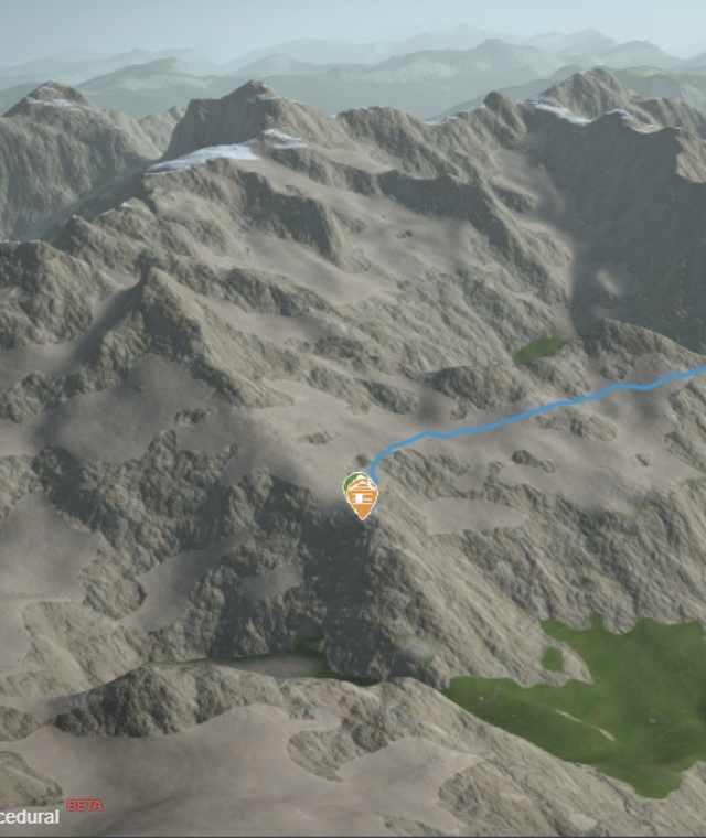 3-D-Ansicht der Wanderung Sustlihütte - Sewenhütte