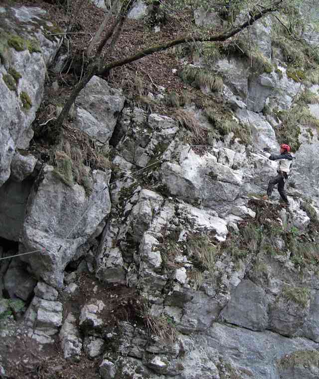 Türkenkopf Klettersteig - Ausstiegs-Querung