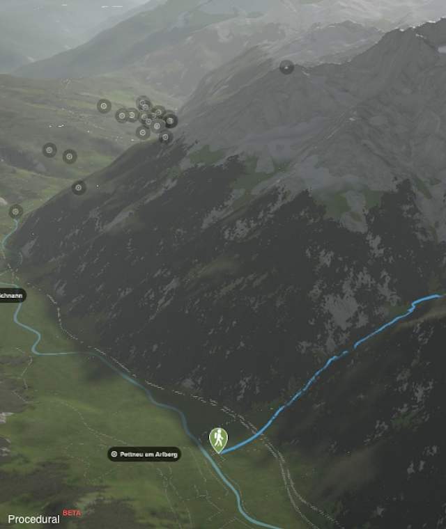 Übersicht Etappe 5 von der Edmund-Graf-Hütte nach Pettneu