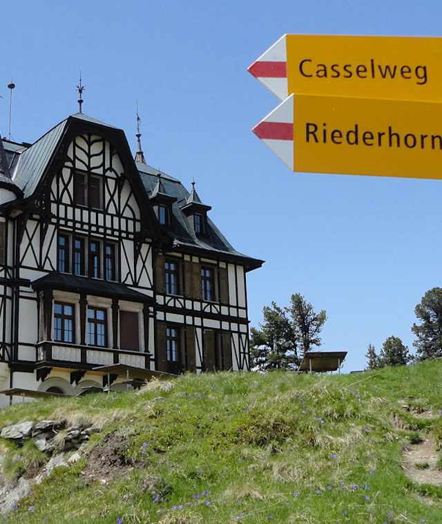 Blick auf die Villa Cassel