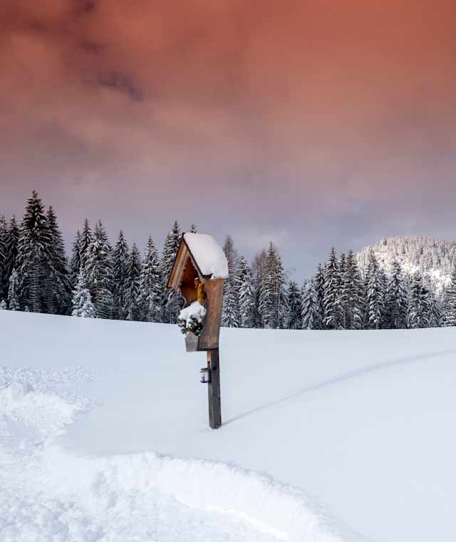 Abenddämmerung Winter Reith i.A. Wanderung