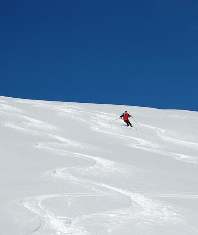 Abfahrt vom Seebachriegel