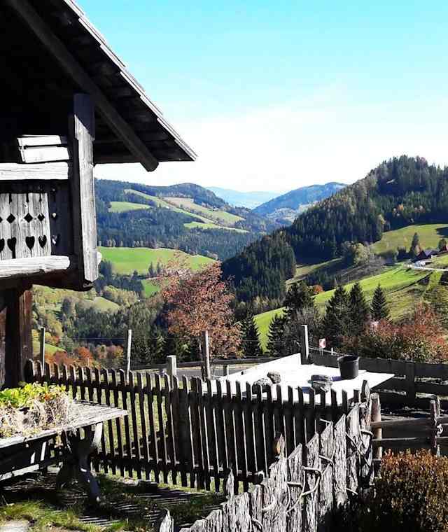 Aussicht vom Almgasthof Stroßeggwirt
