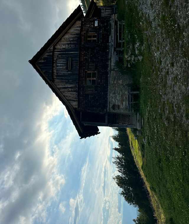 Die alte Halterhütte auf halbem Weg zum Preber.