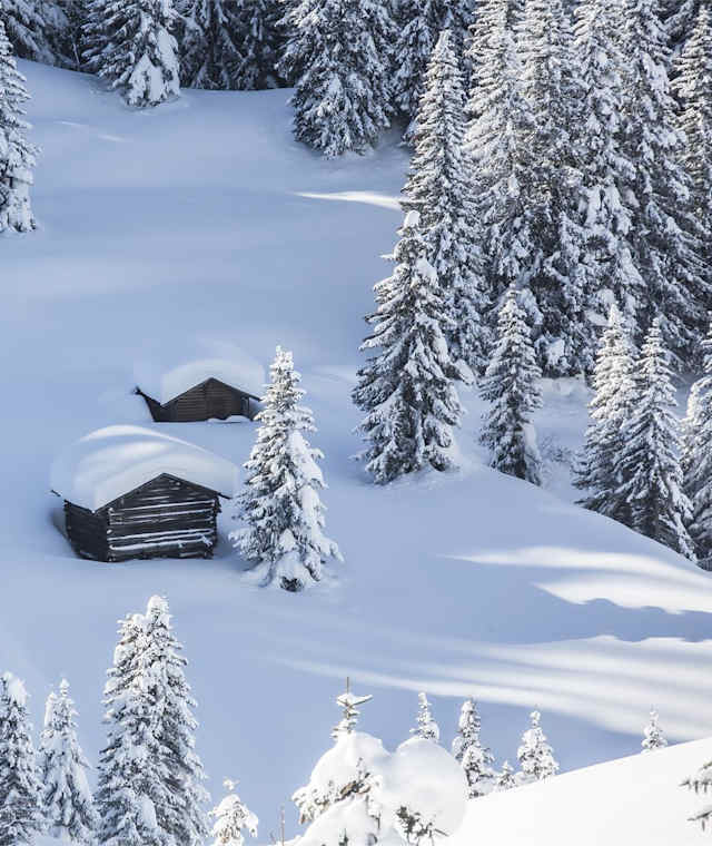 Die Armentara Wiesen im Winterkleid