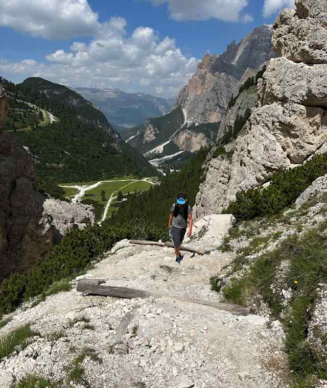 Im Aufstieg zur Scotoni-Hütte