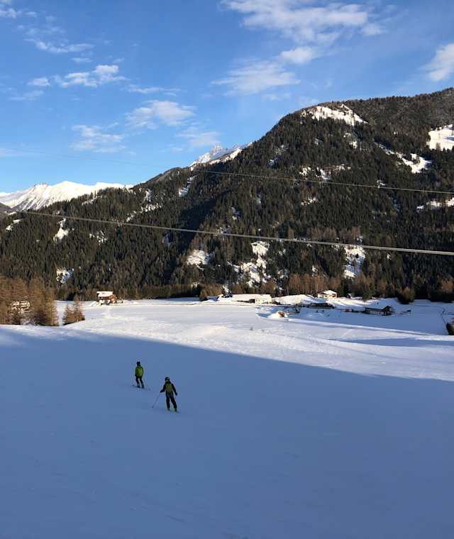 Abfahrt von der Bergeralm richtung Nößlach