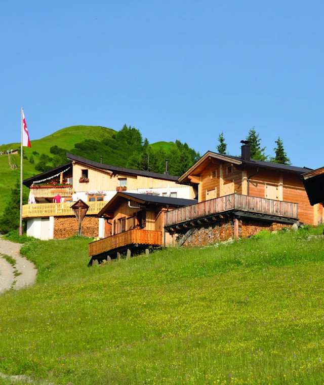Die Bernhardseckhütte im Tiroler Lechtal
