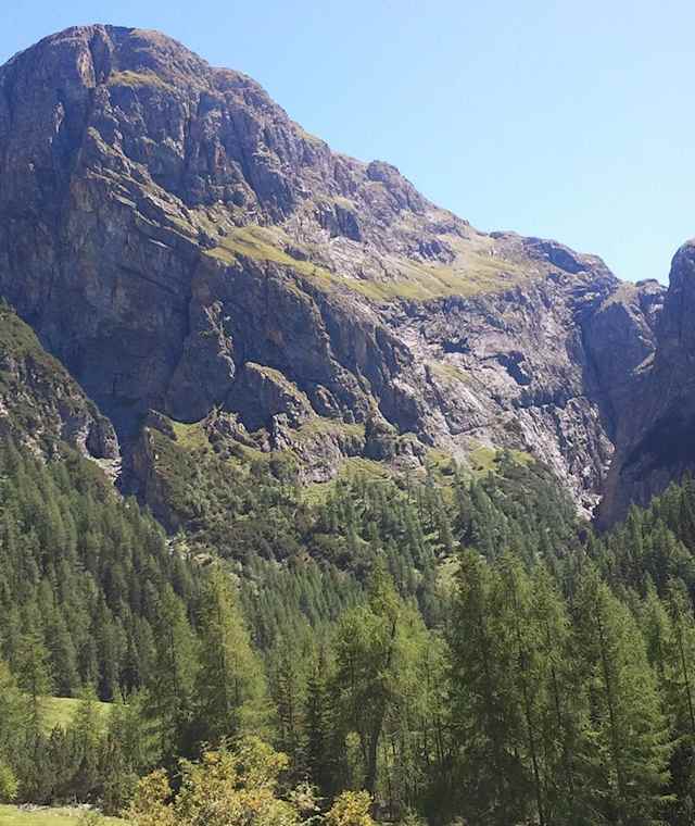 Blick von der Alp Uina Dadaint in Richtung Uina Schlucht
