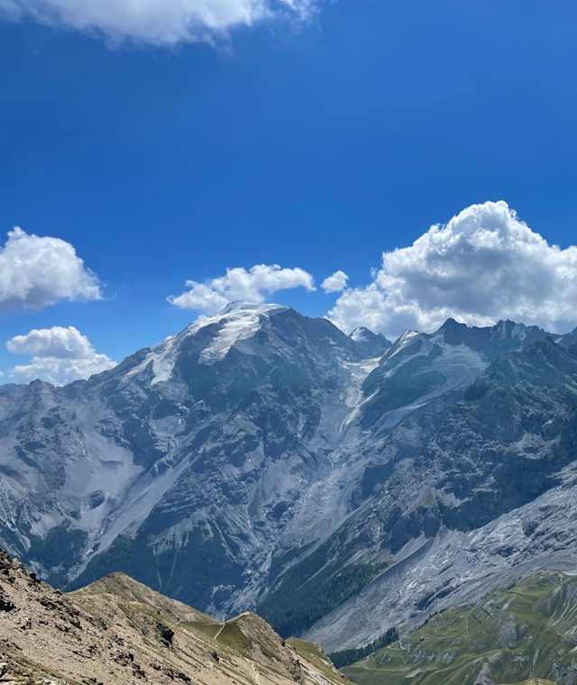 Blick vom Sella da Piz Cotschen in Richtung Ortler