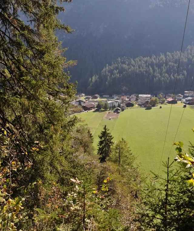 Ausblick auf Steeg im Tiroler Lechtal