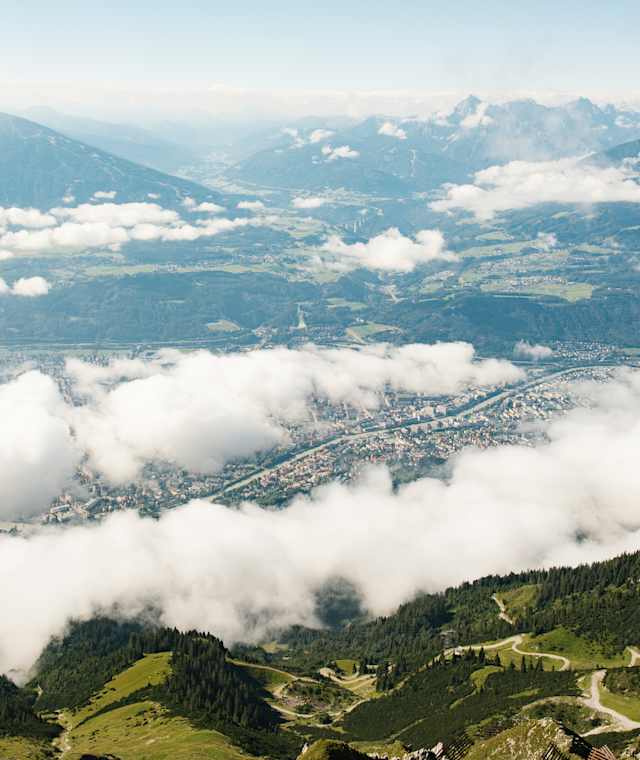 Blick vom Hafelekar Richtung Innsbruck