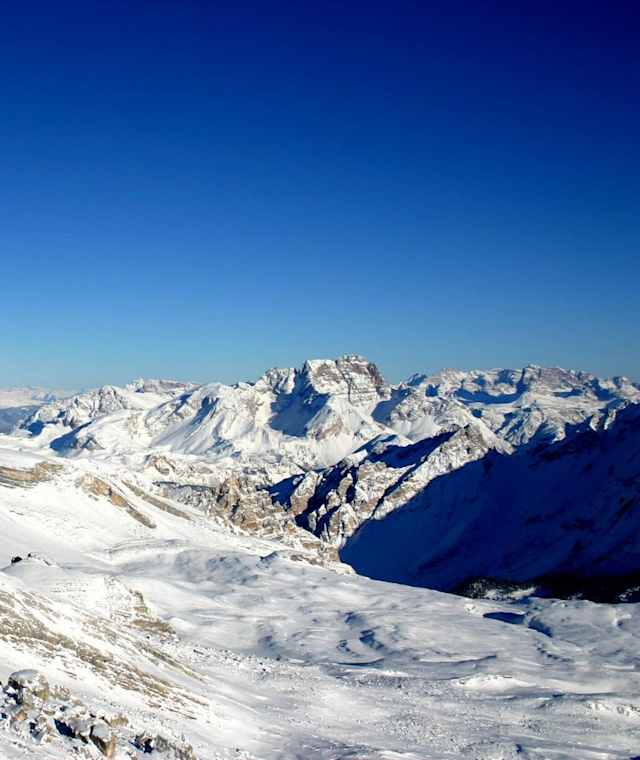 Das Fanesplateau im Winter