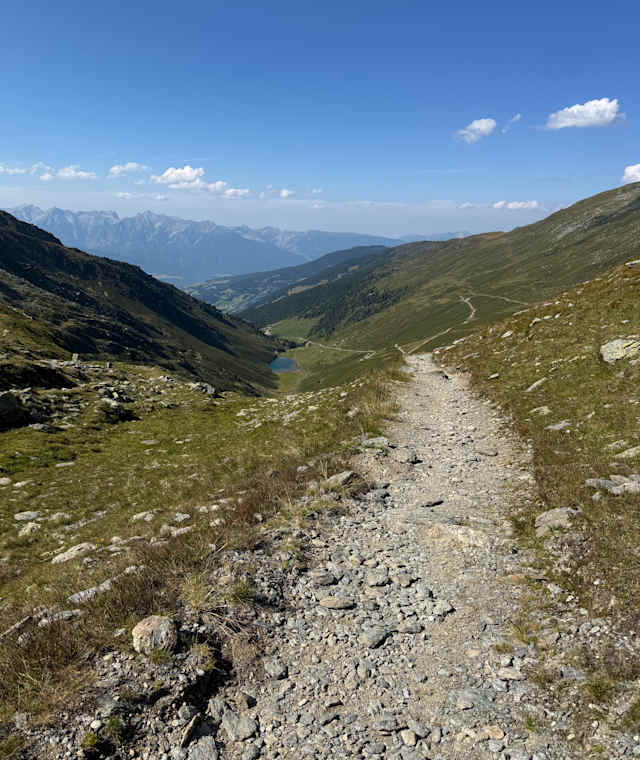 Blick vom Geiseljoch in Richtung Inntal