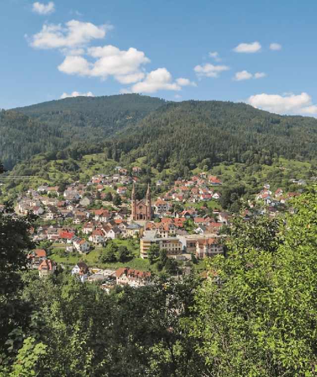 Rückblick auf Forbach, unseren Ausgangspunkt im Murgtal.
