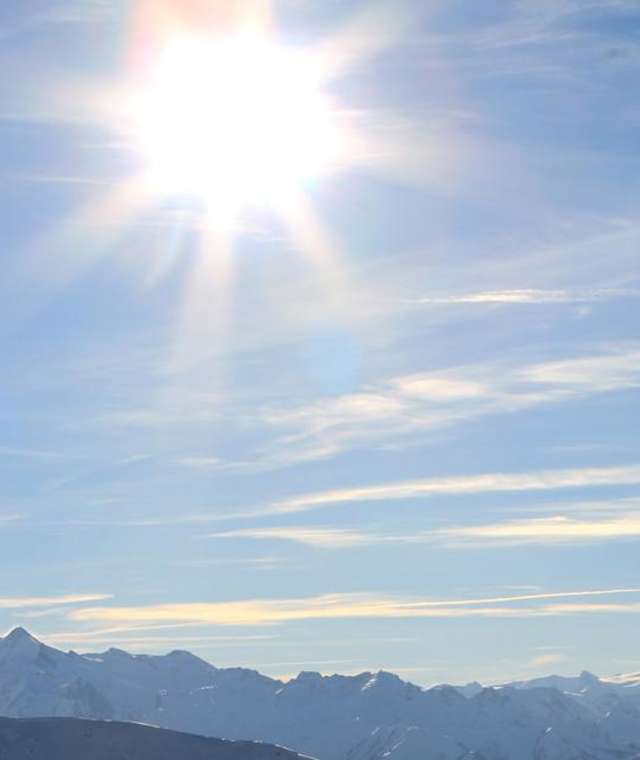 Sonnige Aussichten auf dem Weg nach Hinterthal
