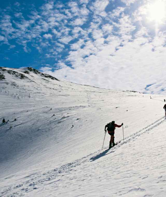  Wolkenspiel – gemächlich geht es dem Gipfel entgegen.