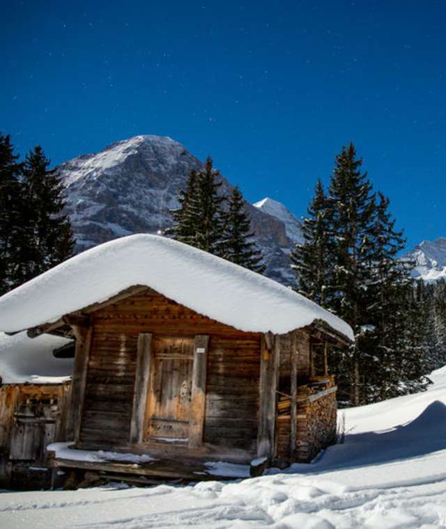 Schneeschuhwandern am Eiger Trail