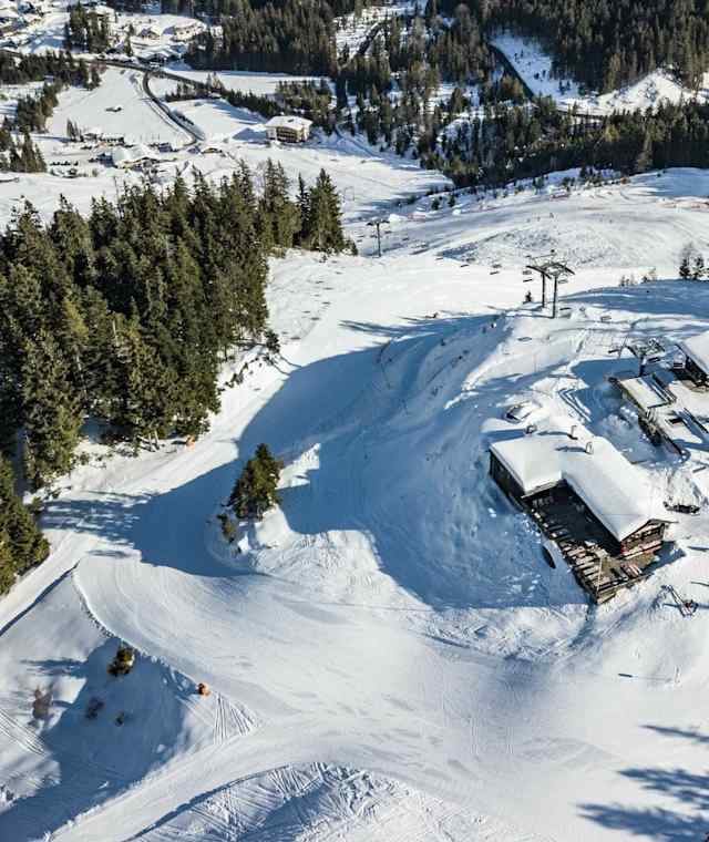 Die Katzenkopfhütte von oben