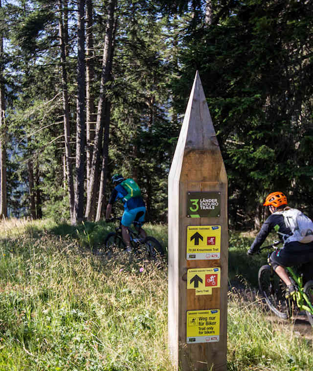 Einfahrt zum Kreuzmoostrail