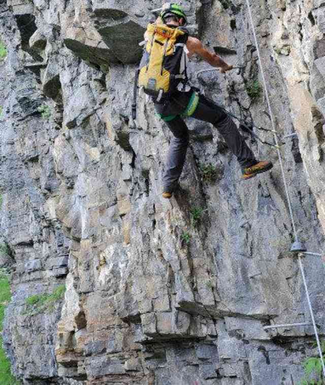 Kletterspass am Klettersteig Zigelstöckli auf dem Urnerboden