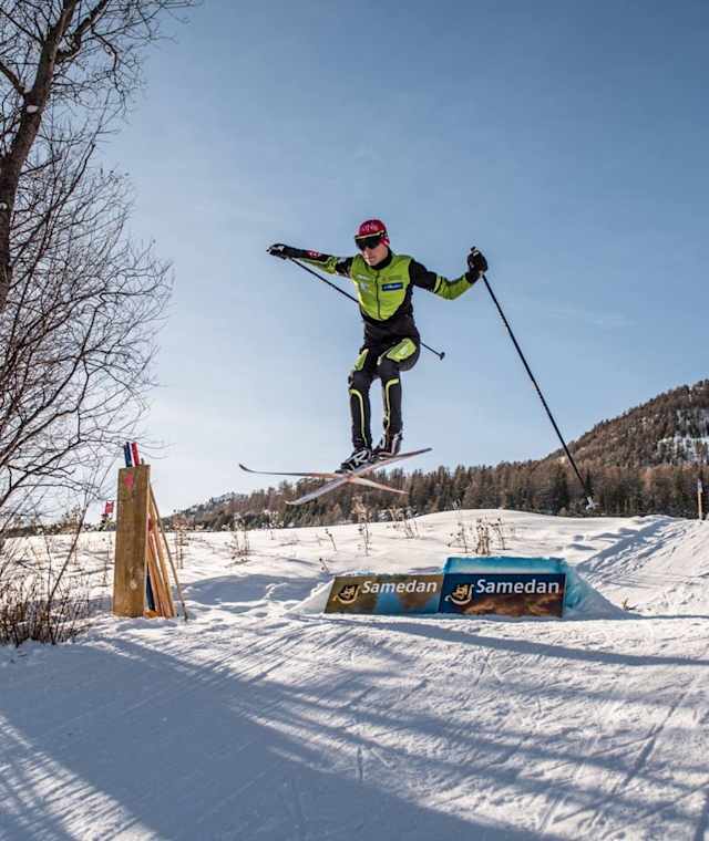 Im Langlauf Cross Park Samedan.