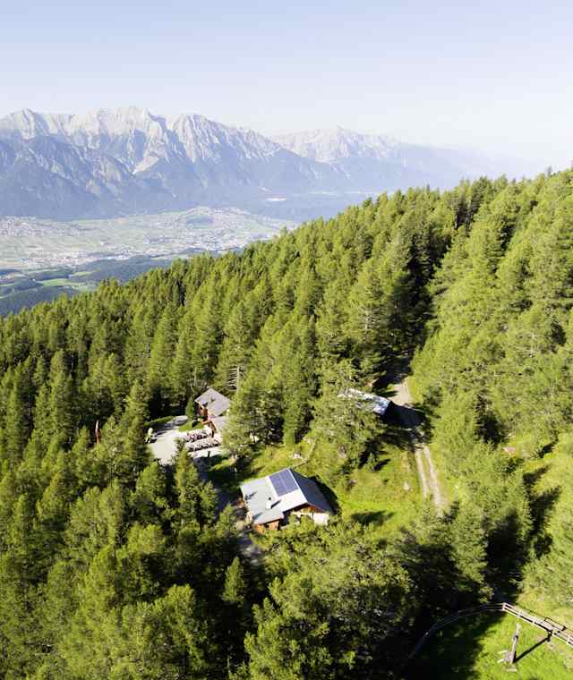 Lanser Alm aus der Vogelperspektive