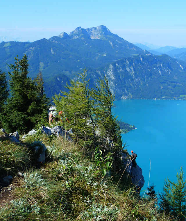 Blick auf den Attersee vom Mahdlgupf