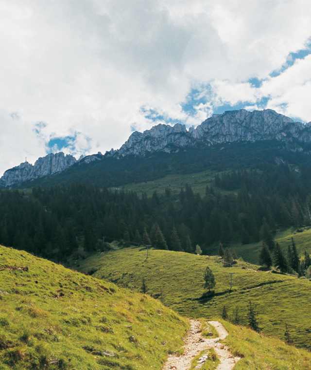 Blick auf die Kampenwand.