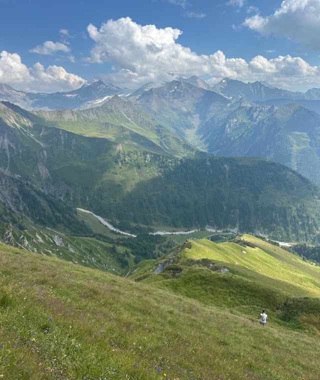 Blick hinunter ins Kluppental