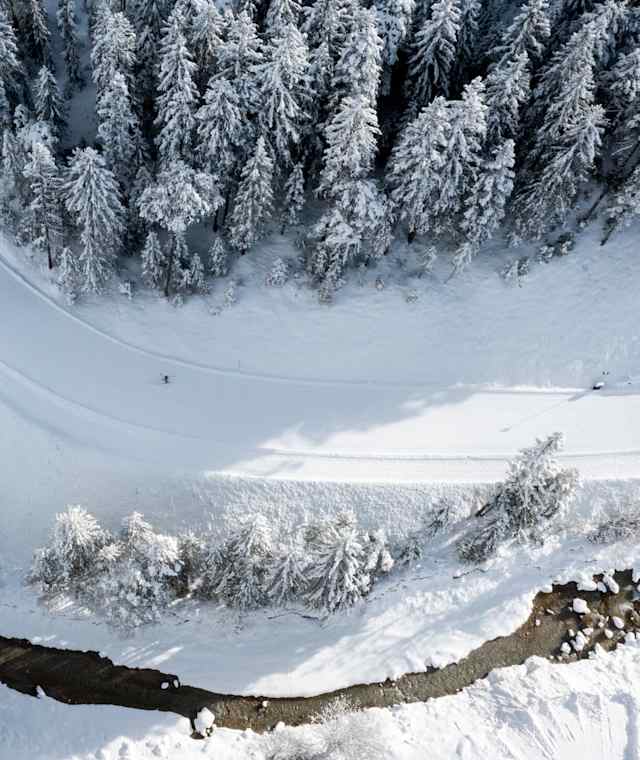 Neuschnee in Leutasch - Snowfarming-Loipe am Alpenbad