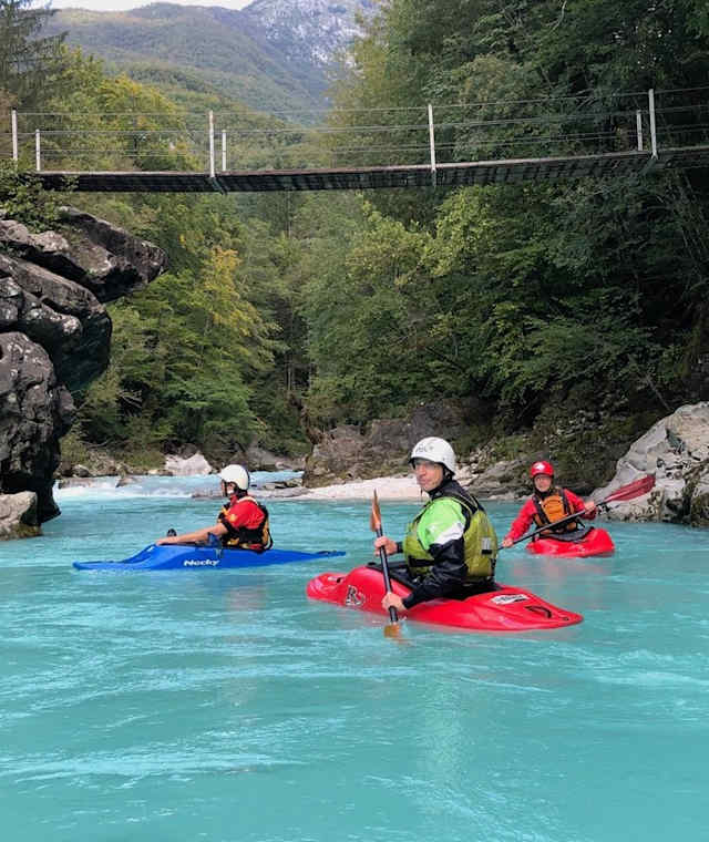 Ruhige Abschnitte an der Soča