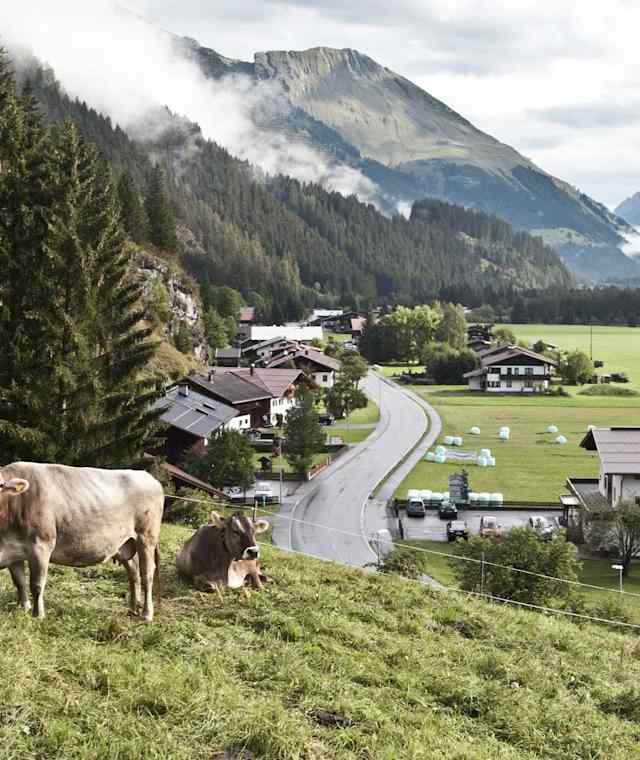 Blick auf Obergiblen im Tiroler Lechtal
