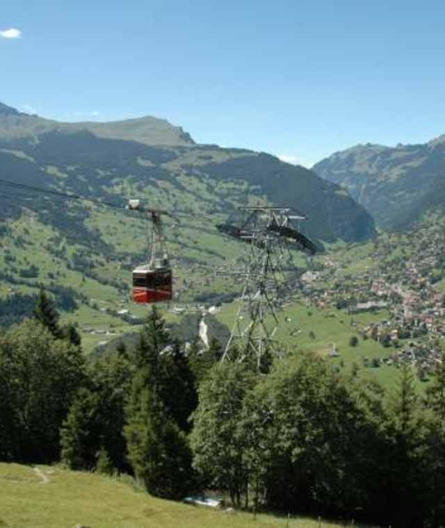 Pfingsteggbahn - Blick auf Grindelwald