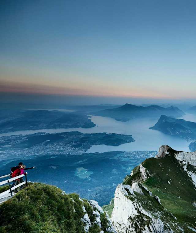 Pilatus in der Schweiz: Blick auf den Vierwaldstättersee