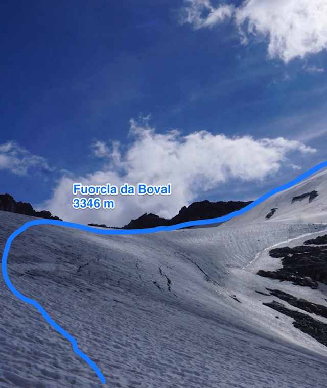 Am Gletscher zur Fuorcla da Oval und weiter zum Piz Morteratsch
