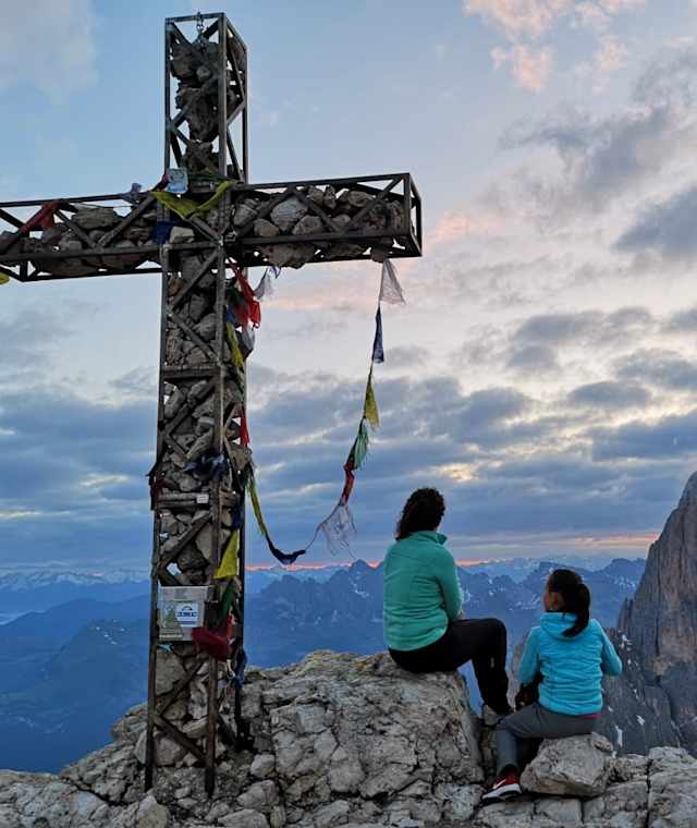 Am Gipfel des Plattkofel