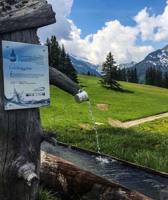Brunnen bei der Lercheggalm