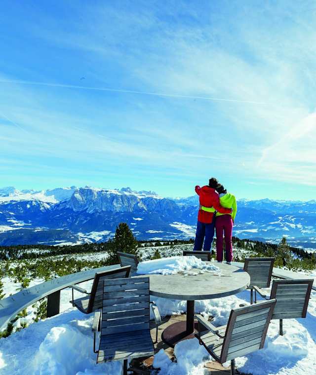 Premiumwandern in der Wintersonne am Rittner Horn