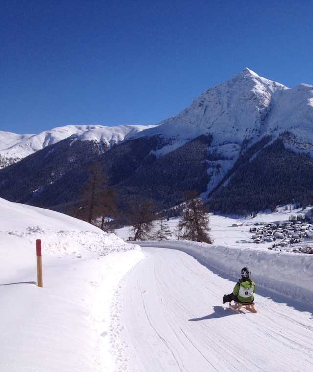 Schlitteln am Albulapass