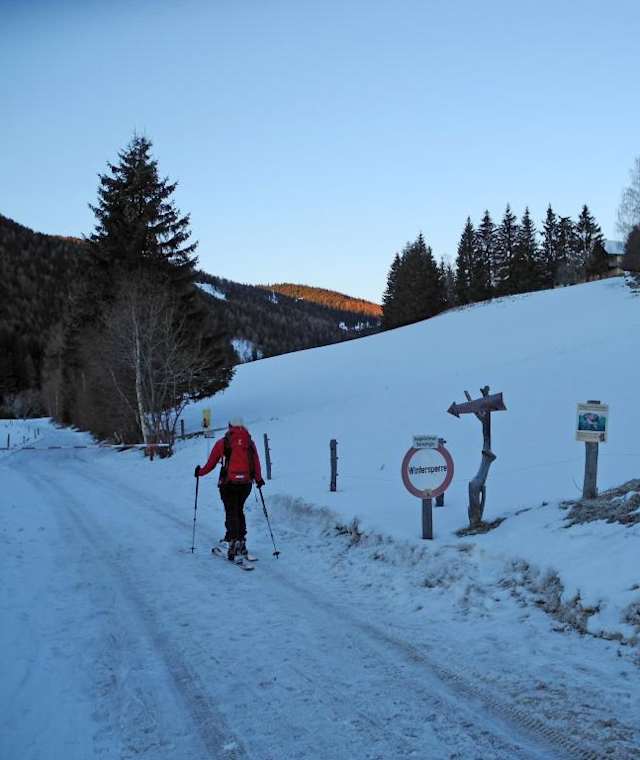 Am Beginn der Tour kurz nach dem Parkplatz