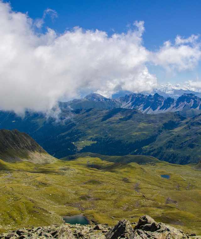 Blick vom Roten Kogel auf die Kalkkögel