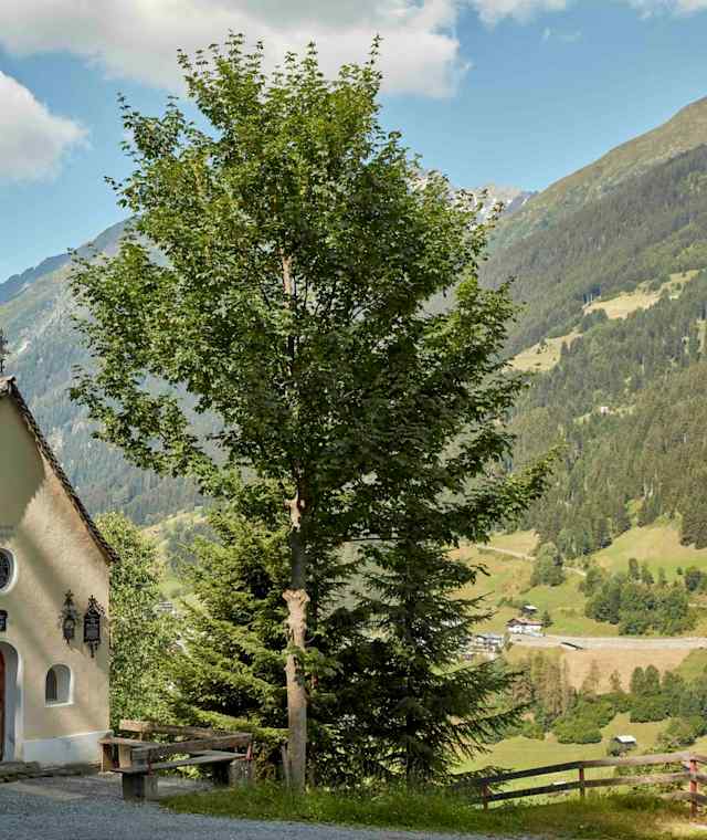 Die Rotwegkapelle oberhalb von Kappl im Paznaun