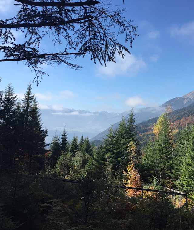 Rumer Alm im Herbst  - Blick ins Inntal