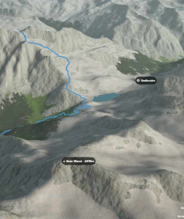 3-D-Ansicht der Wanderung rund um den Marzola