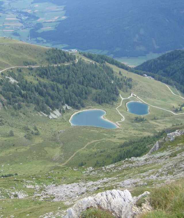 Blick vom Speiereck zu den Trogalmseen 