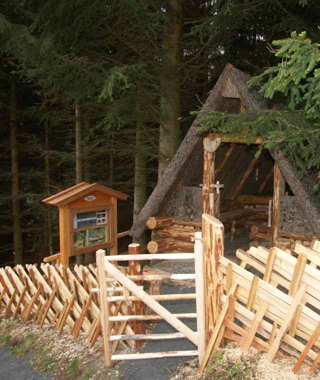 Holzfällerhütte am Kulturlandschaftsweg